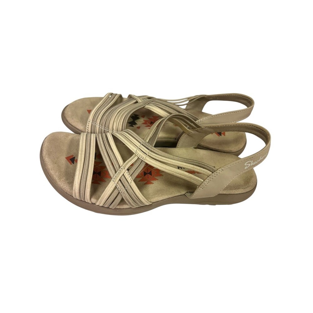 Skechers Reggae Slim Womens Slingback Sandals Beige Memory Foam Size 7 - Picture 5 of 6